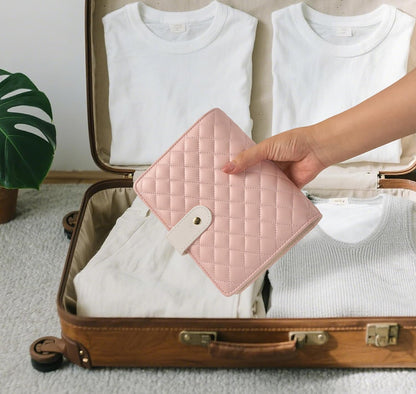 Women’s Travel Jewelry Case - Jewelry Ponch PU Leather Bag Ring Binder Organizer with Zipper Velvet Jewelry Pouches Bags - Cream White