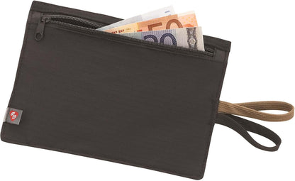 RFID Blocking Money Belt Travel Pouch + Credit Card, ID, Passport Holder for Women & Men, Tan, One Size