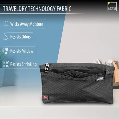 RFID Blocking Money Belt Travel Pouch + Credit Card, ID, Passport Holder for Women & Men, Tan, One Size