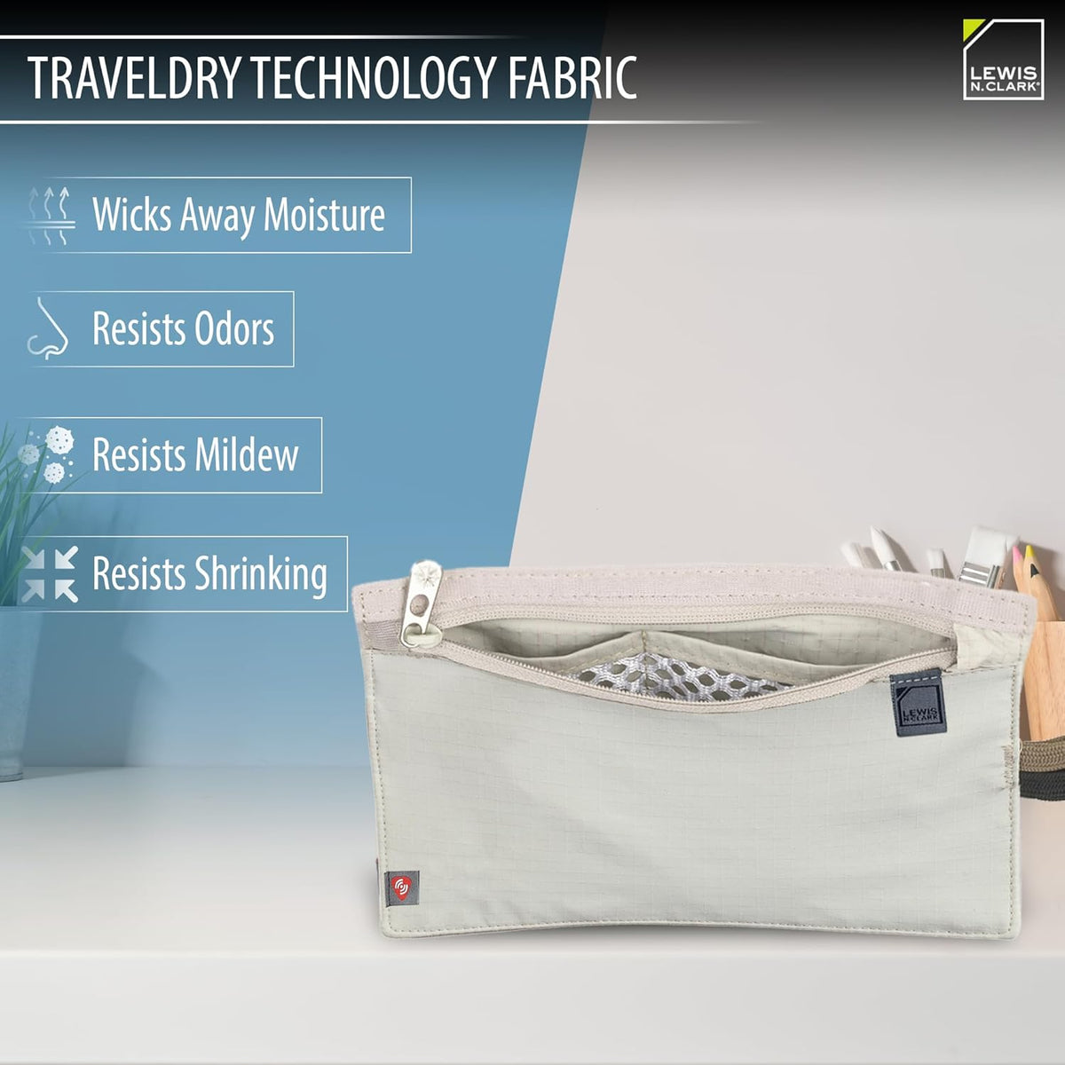 RFID Blocking Money Belt Travel Pouch + Credit Card, ID, Passport Holder for Women & Men, Tan, One Size
