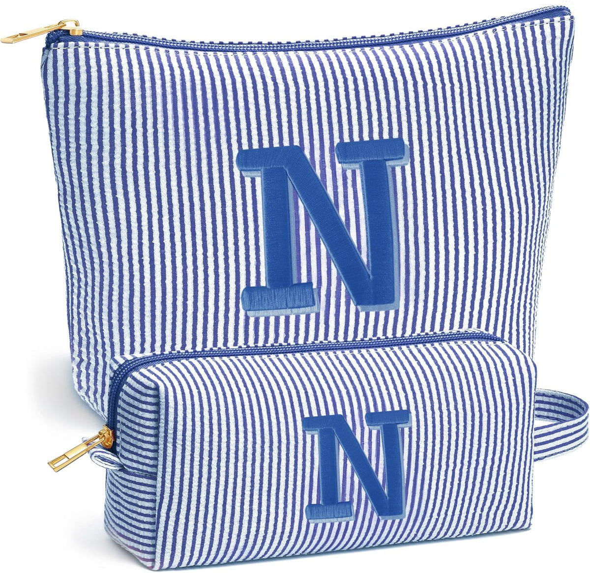 Birthday Gifts for Women - Initial Travel Makeup Bag for Women, Teen Girl Gifts Trendy Stuff, Birthday Gift for Women Girls Teen Girls, Pink Travel Makeup Bag - Letter A