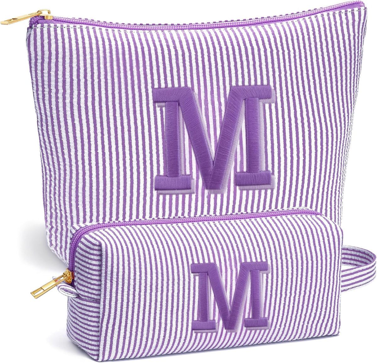 Birthday Gifts for Women - Initial Travel Makeup Bag for Women, Teen Girl Gifts Trendy Stuff, Birthday Gift for Women Girls Teen Girls, Pink Travel Makeup Bag - Letter A