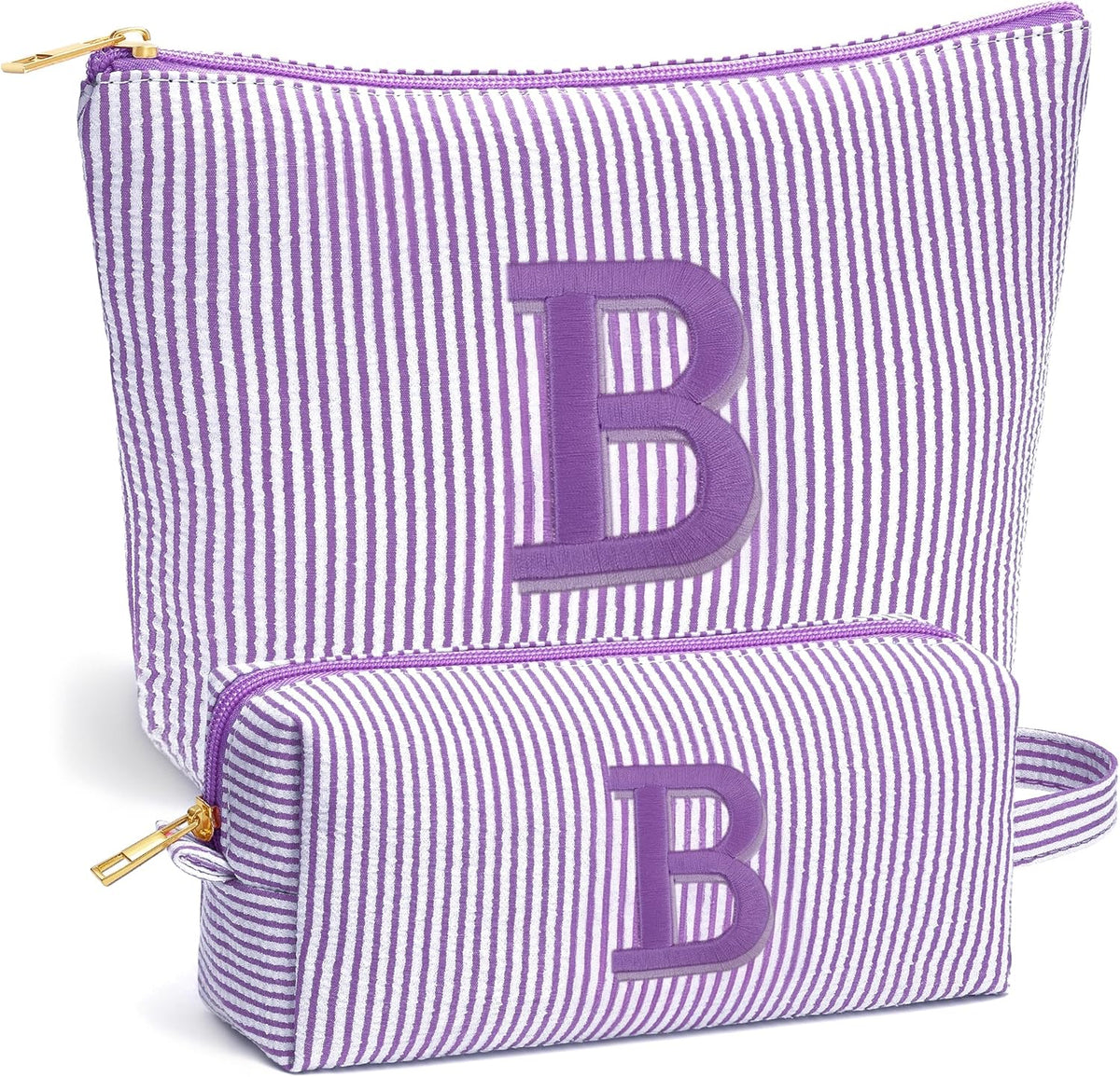 Birthday Gifts for Women - Initial Travel Makeup Bag for Women, Teen Girl Gifts Trendy Stuff, Birthday Gift for Women Girls Teen Girls, Pink Travel Makeup Bag - Letter A