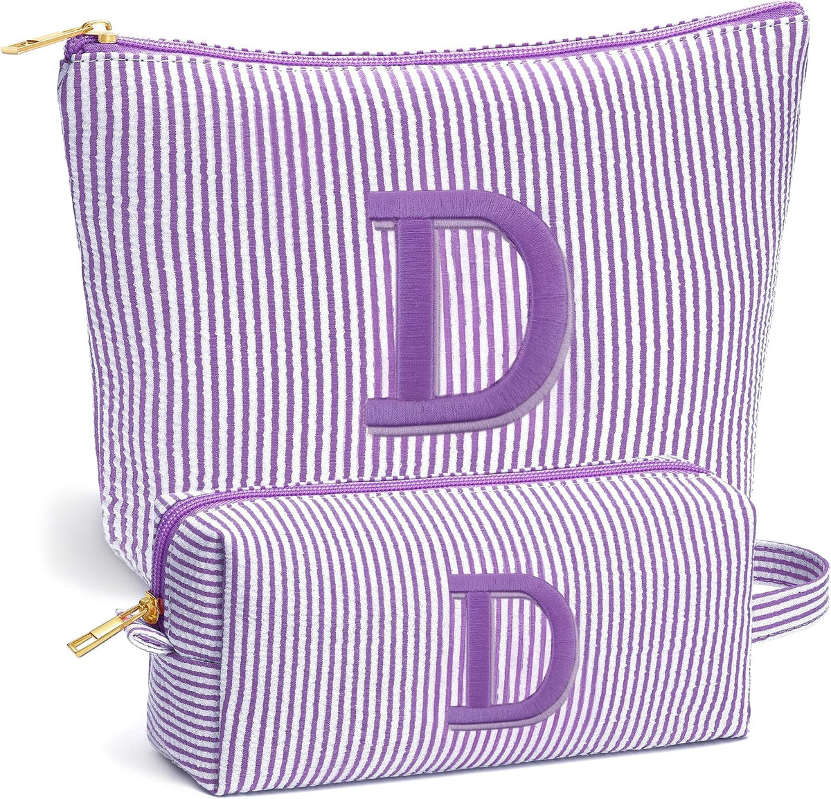 Birthday Gifts for Women - Initial Travel Makeup Bag for Women, Teen Girl Gifts Trendy Stuff, Birthday Gift for Women Girls Teen Girls, Pink Travel Makeup Bag - Letter A