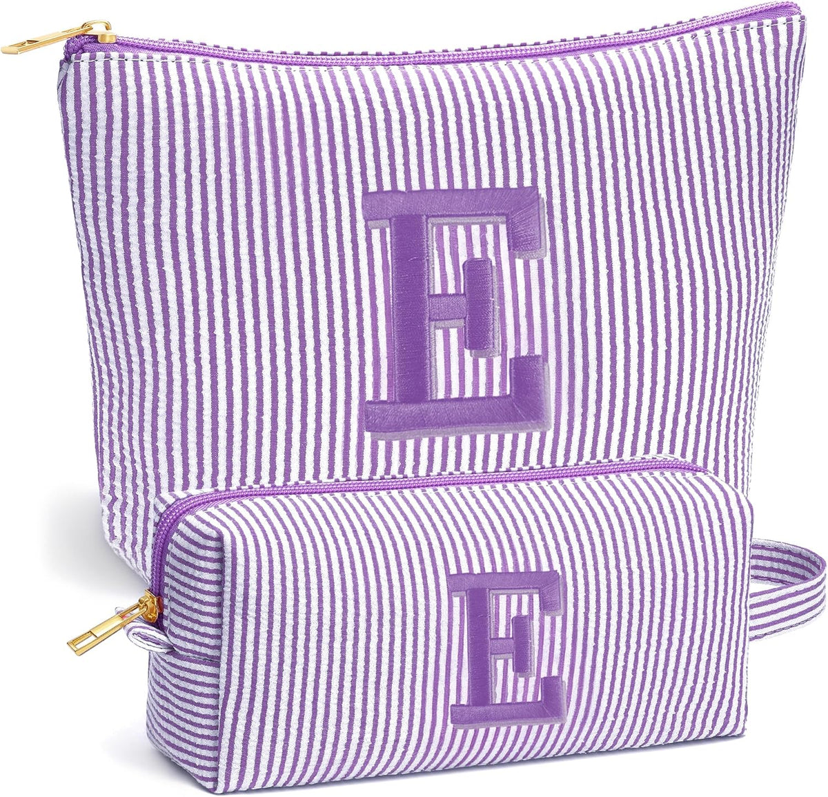 Birthday Gifts for Women - Initial Travel Makeup Bag for Women, Teen Girl Gifts Trendy Stuff, Birthday Gift for Women Girls Teen Girls, Pink Travel Makeup Bag - Letter A