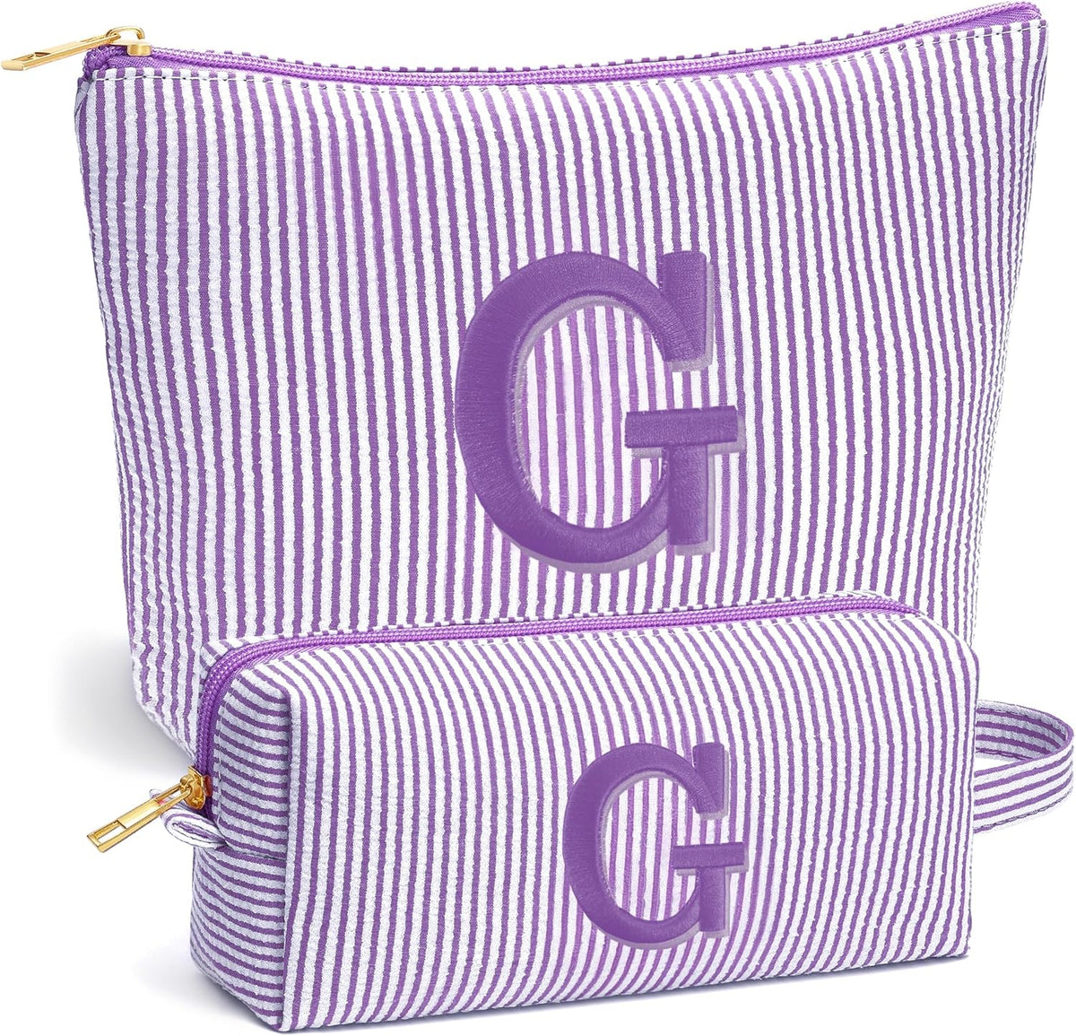 Birthday Gifts for Women - Initial Travel Makeup Bag for Women, Teen Girl Gifts Trendy Stuff, Birthday Gift for Women Girls Teen Girls, Pink Travel Makeup Bag - Letter A