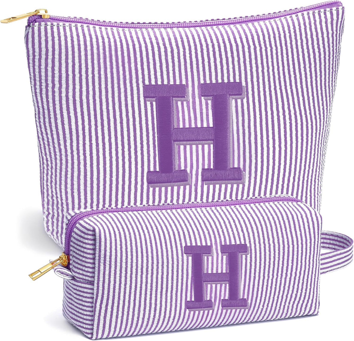 Birthday Gifts for Women - Initial Travel Makeup Bag for Women, Teen Girl Gifts Trendy Stuff, Birthday Gift for Women Girls Teen Girls, Pink Travel Makeup Bag - Letter A