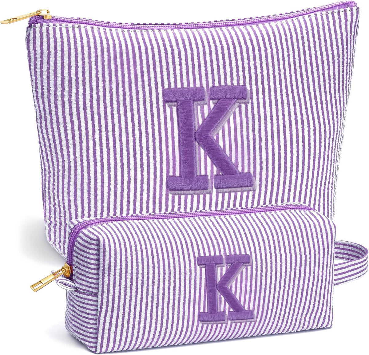 Birthday Gifts for Women - Initial Travel Makeup Bag for Women, Teen Girl Gifts Trendy Stuff, Birthday Gift for Women Girls Teen Girls, Pink Travel Makeup Bag - Letter A