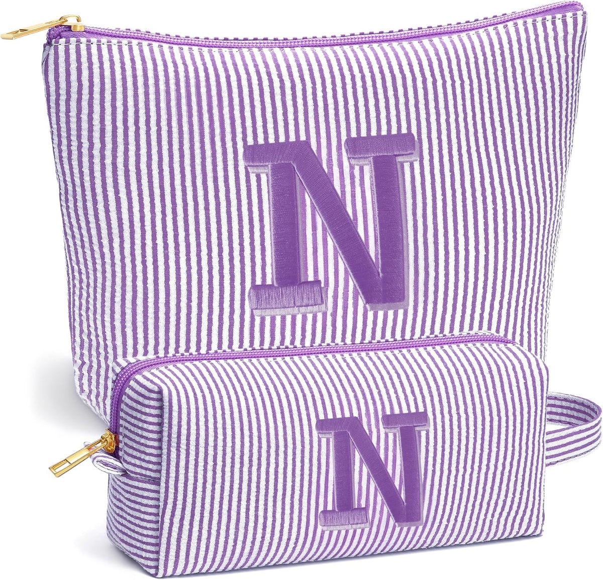 Birthday Gifts for Women - Initial Travel Makeup Bag for Women, Teen Girl Gifts Trendy Stuff, Birthday Gift for Women Girls Teen Girls, Pink Travel Makeup Bag - Letter A