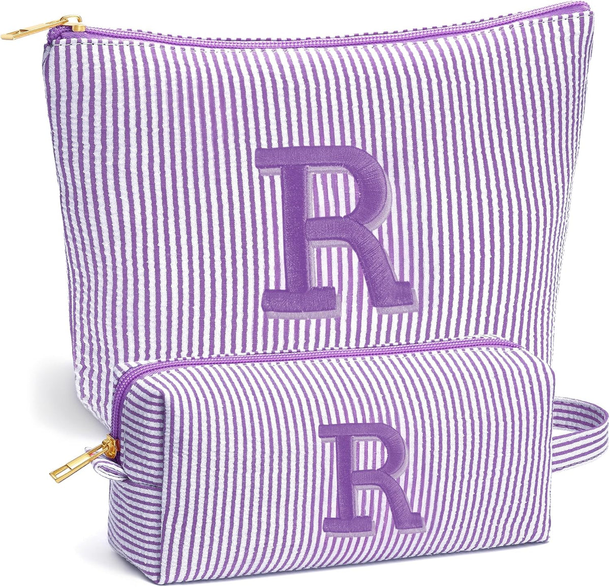 Birthday Gifts for Women - Initial Travel Makeup Bag for Women, Teen Girl Gifts Trendy Stuff, Birthday Gift for Women Girls Teen Girls, Pink Travel Makeup Bag - Letter A