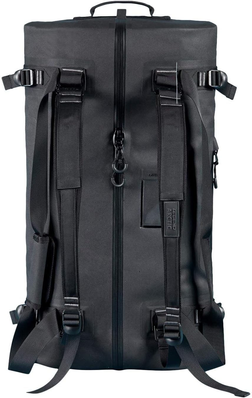 Arctic 50 Dry Waterproof Black Duffel Bag - Large 3000 cu in /50 Litre Capacity - TPU Design for Kayaking, Boating, Weekenders, Hiking or Gym - Foldable for Travel - 50 L