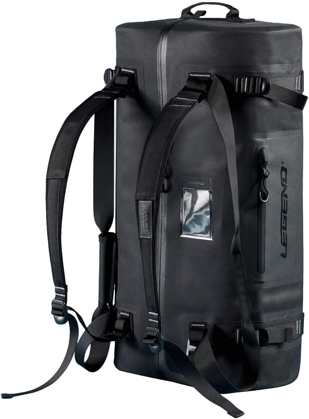 Arctic 50 Dry Waterproof Black Duffel Bag - Large 3000 cu in /50 Litre Capacity - TPU Design for Kayaking, Boating, Weekenders, Hiking or Gym - Foldable for Travel - 50 L