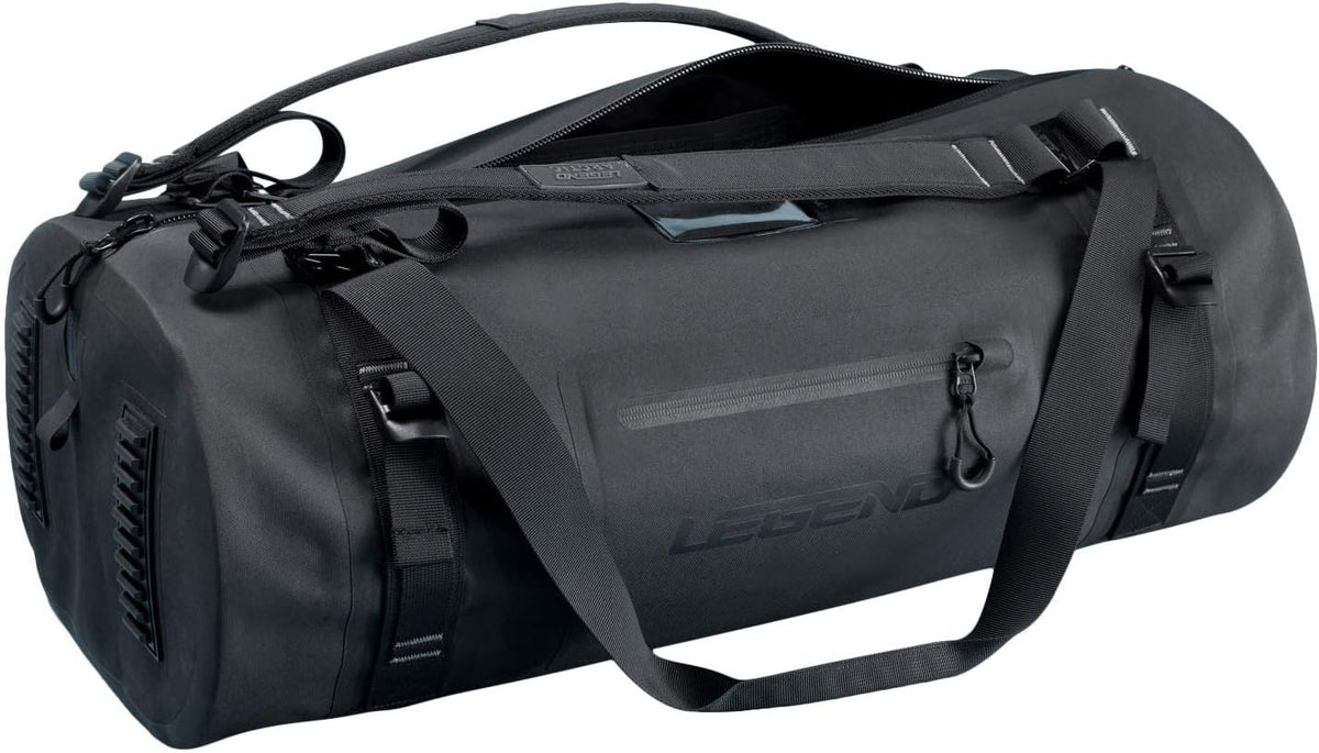 Arctic 50 Dry Waterproof Black Duffel Bag - Large 3000 cu in /50 Litre Capacity - TPU Design for Kayaking, Boating, Weekenders, Hiking or Gym - Foldable for Travel - 50 L