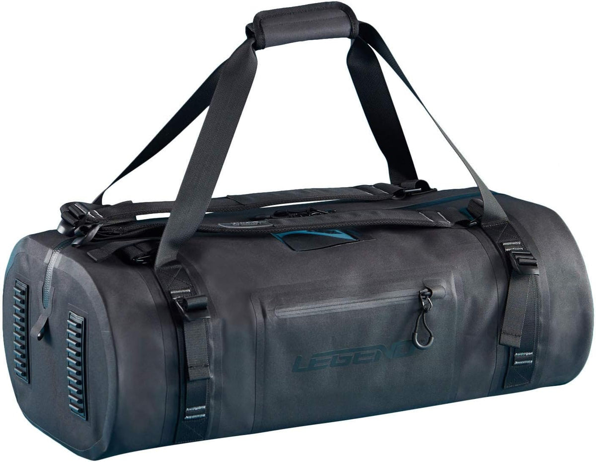 Arctic 50 Dry Waterproof Black Duffel Bag - Large 3000 cu in /50 Litre Capacity - TPU Design for Kayaking, Boating, Weekenders, Hiking or Gym - Foldable for Travel - 50 L