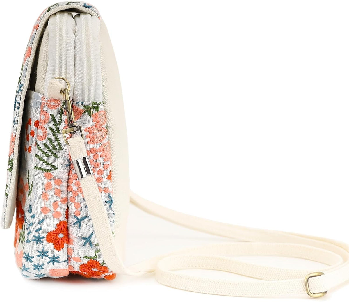 Embroidered Cute Mini Crossbody Bag for Women Small Handbags Wristlet Wallet Bag Cell-phone Pouch Coin Purse