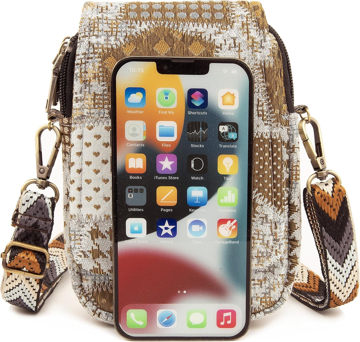 Embroidered Cute Mini Crossbody Bag for Women Small Handbags Wristlet Wallet Bag Cell-phone Pouch Coin Purse