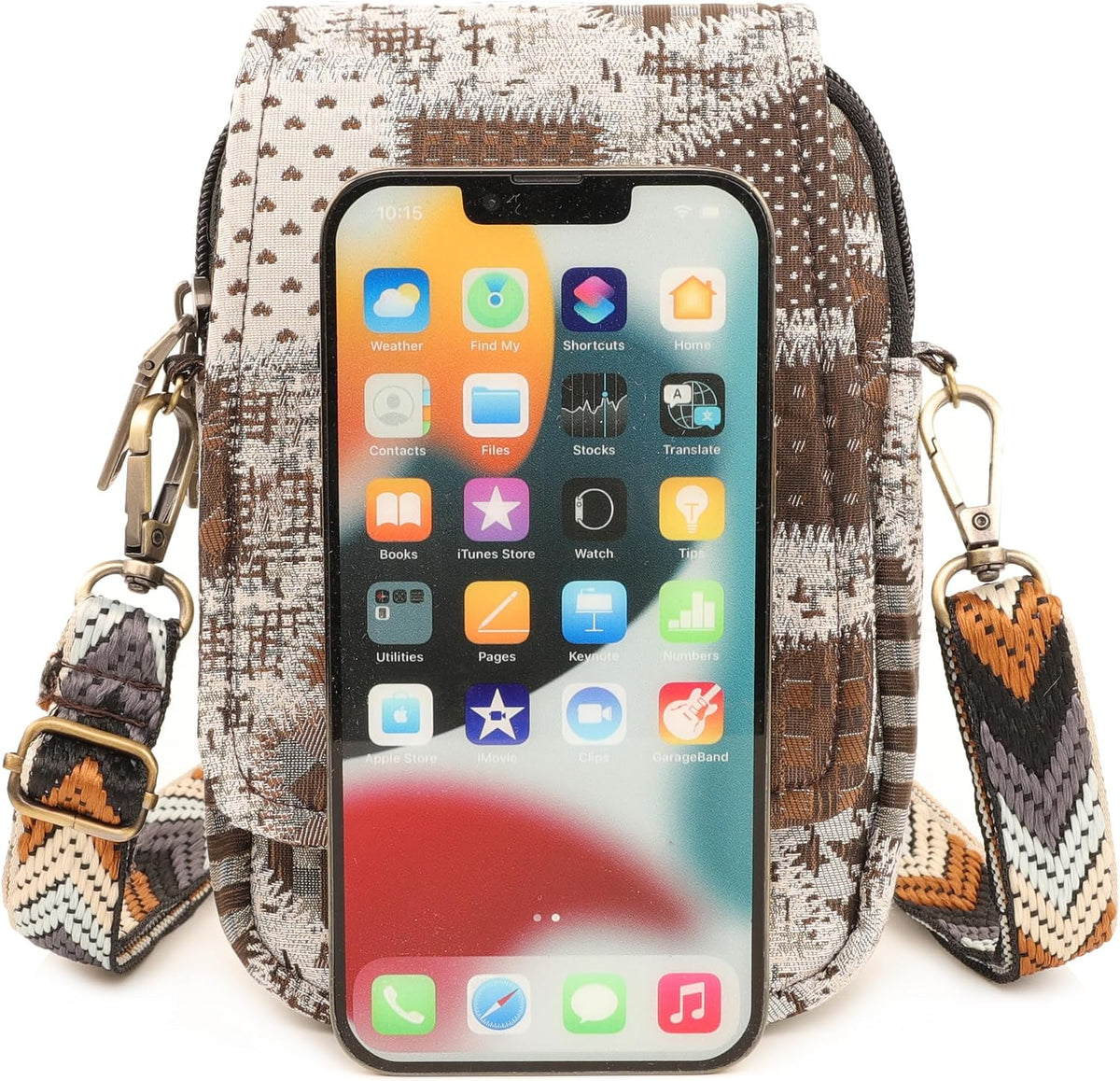 Embroidered Cute Mini Crossbody Bag for Women Small Handbags Wristlet Wallet Bag Cell-phone Pouch Coin Purse