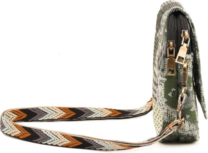 Embroidered Cute Mini Crossbody Bag for Women Small Handbags Wristlet Wallet Bag Cell-phone Pouch Coin Purse