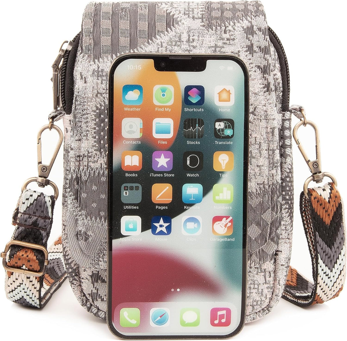 Embroidered Cute Mini Crossbody Bag for Women Small Handbags Wristlet Wallet Bag Cell-phone Pouch Coin Purse