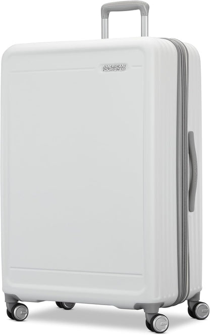 Fathead Underseater Carry-On Luggage - Airline Approved - Customize with Favorite Sports or Character Decal - Durable ABS Hardshell - RightHeight™ Adjustable Handle - White