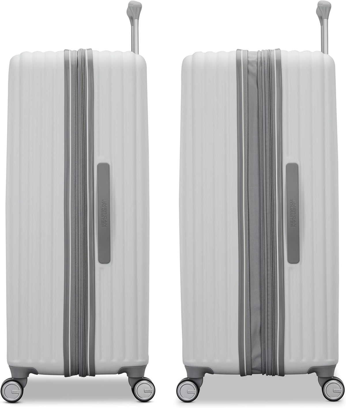 Fathead Underseater Carry-On Luggage - Airline Approved - Customize with Favorite Sports or Character Decal - Durable ABS Hardshell - RightHeight™ Adjustable Handle - White