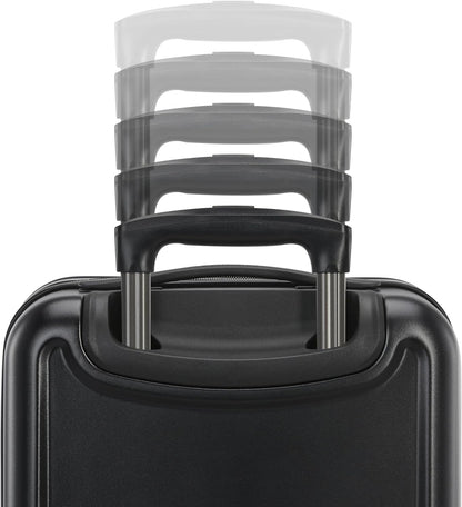 Fathead Underseater Carry-On Luggage - Airline Approved - Customize with Favorite Sports or Character Decal - Durable ABS Hardshell - RightHeight™ Adjustable Handle - White