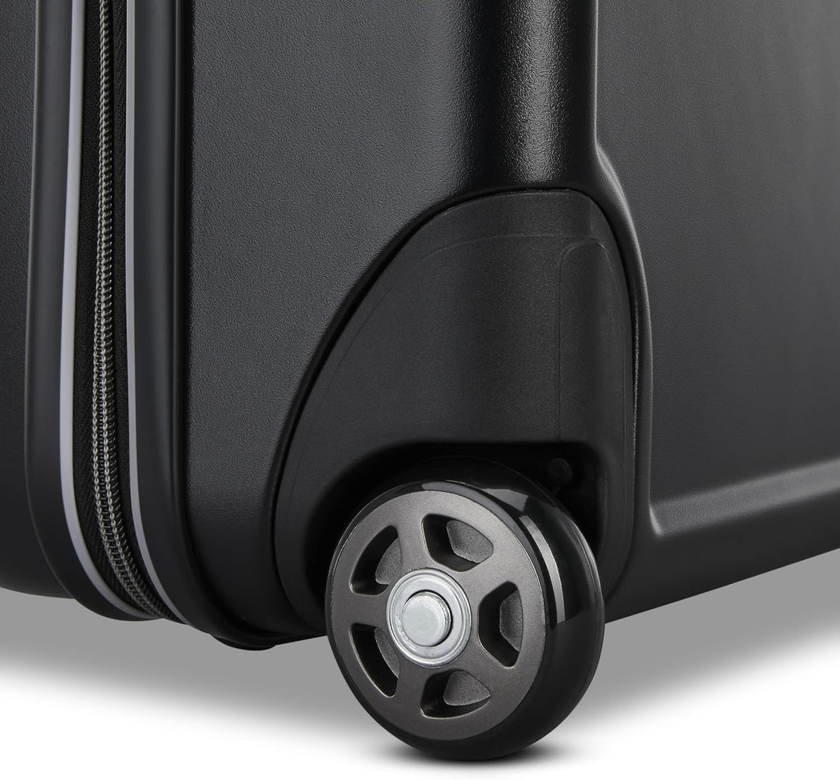 Fathead Underseater Carry-On Luggage - Airline Approved - Customize with Favorite Sports or Character Decal - Durable ABS Hardshell - RightHeight™ Adjustable Handle - White