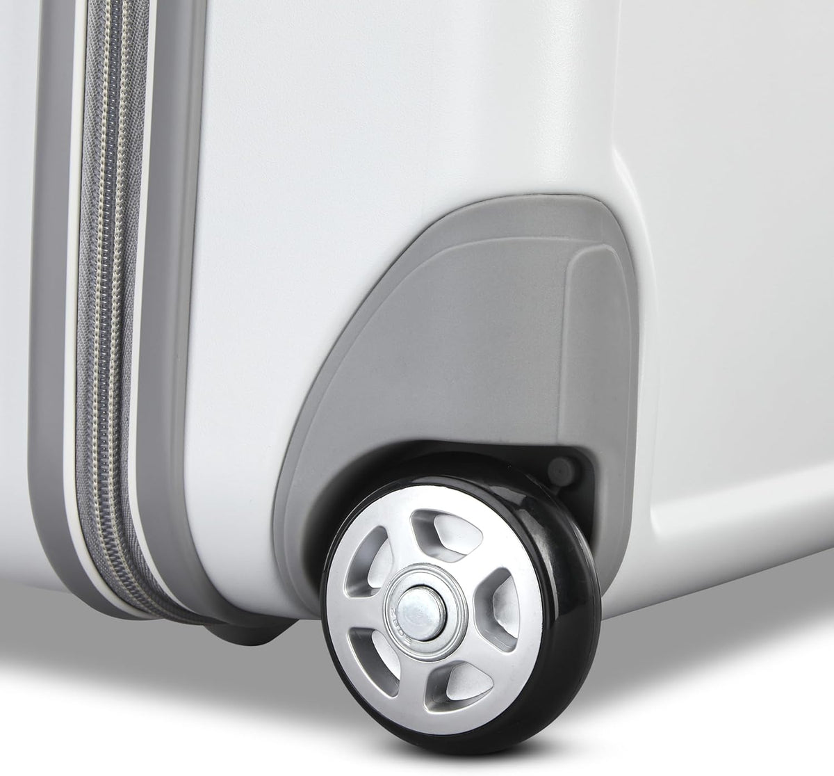 Fathead Underseater Carry-On Luggage - Airline Approved - Customize with Favorite Sports or Character Decal - Durable ABS Hardshell - RightHeight™ Adjustable Handle - White