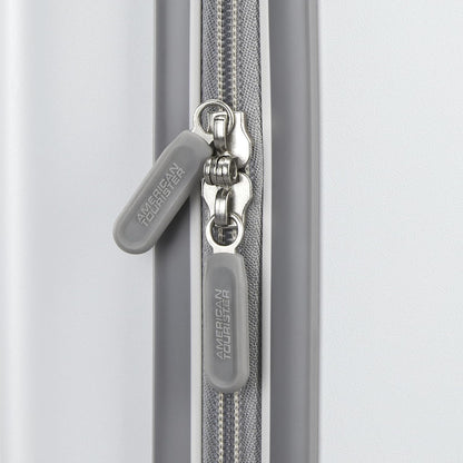 Fathead Underseater Carry-On Luggage - Airline Approved - Customize with Favorite Sports or Character Decal - Durable ABS Hardshell - RightHeight™ Adjustable Handle - White