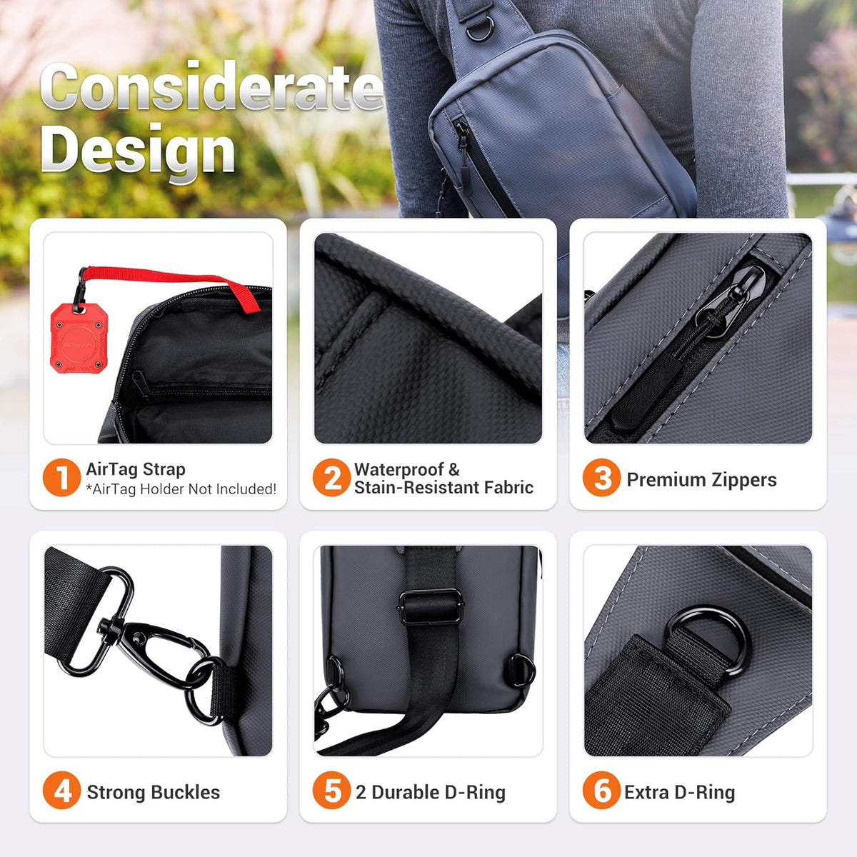 Travel Neck Phone Holster Pouch for 17 16 15 Pro Max 26 S25 | for 4.5-6.7" smartphones, adjustable crossbody strap, Card slot & zipper pocket, shock padding, water-resistant Oxford
