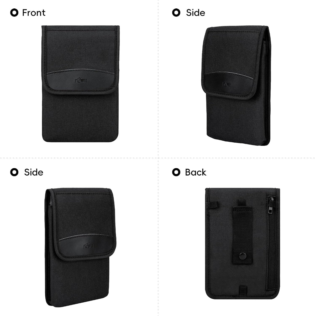 Travel Neck Phone Holster Pouch for 17 16 15 Pro Max 26 S25 | for 4.5-6.7" smartphones, adjustable crossbody strap, Card slot & zipper pocket, shock padding, water-resistant Oxford