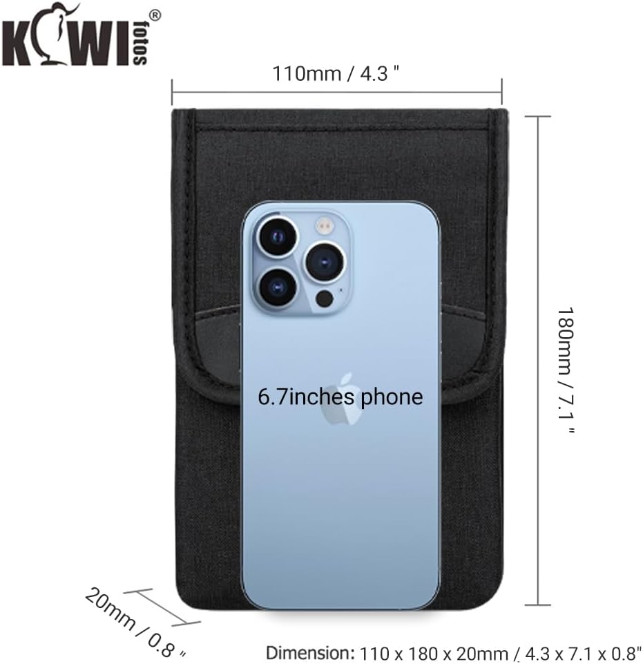 Travel Neck Phone Holster Pouch for 17 16 15 Pro Max 26 S25 | for 4.5-6.7" smartphones, adjustable crossbody strap, Card slot & zipper pocket, shock padding, water-resistant Oxford