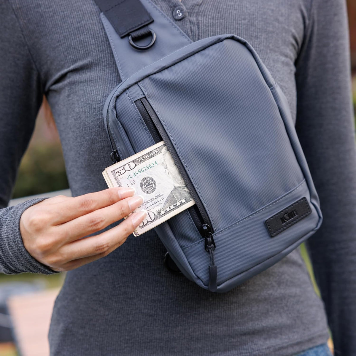 Travel Neck Phone Holster Pouch for 17 16 15 Pro Max 26 S25 | for 4.5-6.7" smartphones, adjustable crossbody strap, Card slot & zipper pocket, shock padding, water-resistant Oxford