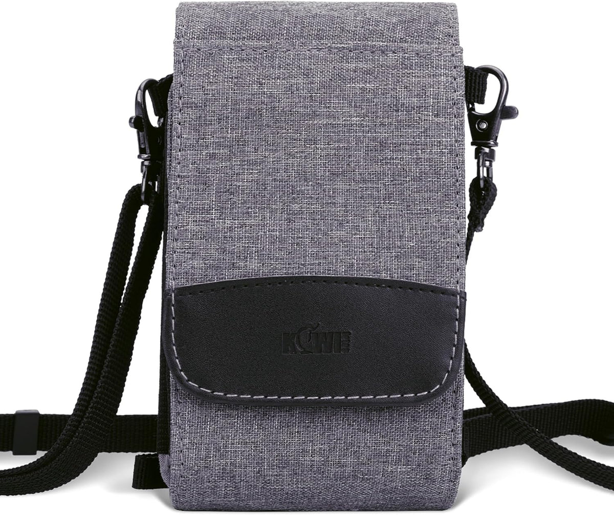 Travel Neck Phone Holster Pouch for 17 16 15 Pro Max 26 S25 | for 4.5-6.7" smartphones, adjustable crossbody strap, Card slot & zipper pocket, shock padding, water-resistant Oxford