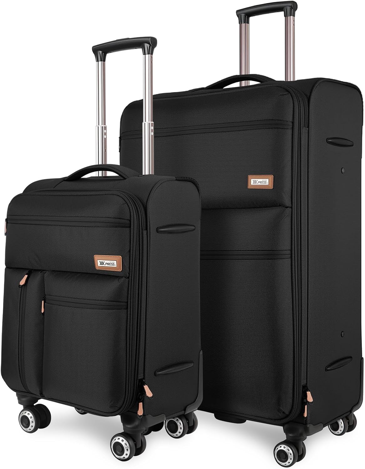 20'' Carry on Luggage,Softside Suitcase w/TSA LOCK,Expandable 20% Luggage w/Double Spinner Wheels,Lightweight Rolling Suitcases for Men/Women（Navy,20in）