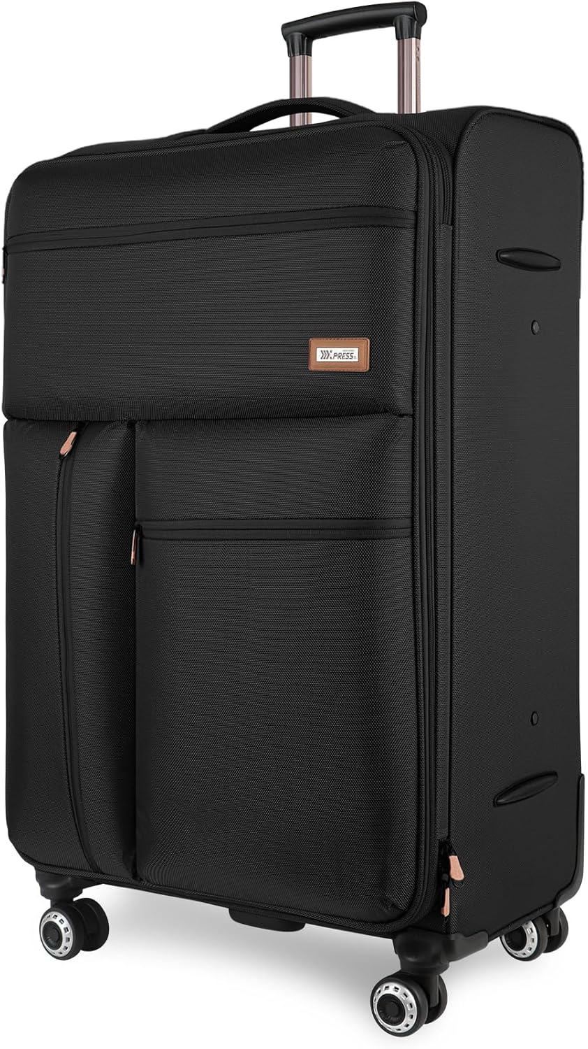 20'' Carry on Luggage,Softside Suitcase w/TSA LOCK,Expandable 20% Luggage w/Double Spinner Wheels,Lightweight Rolling Suitcases for Men/Women（Navy,20in）