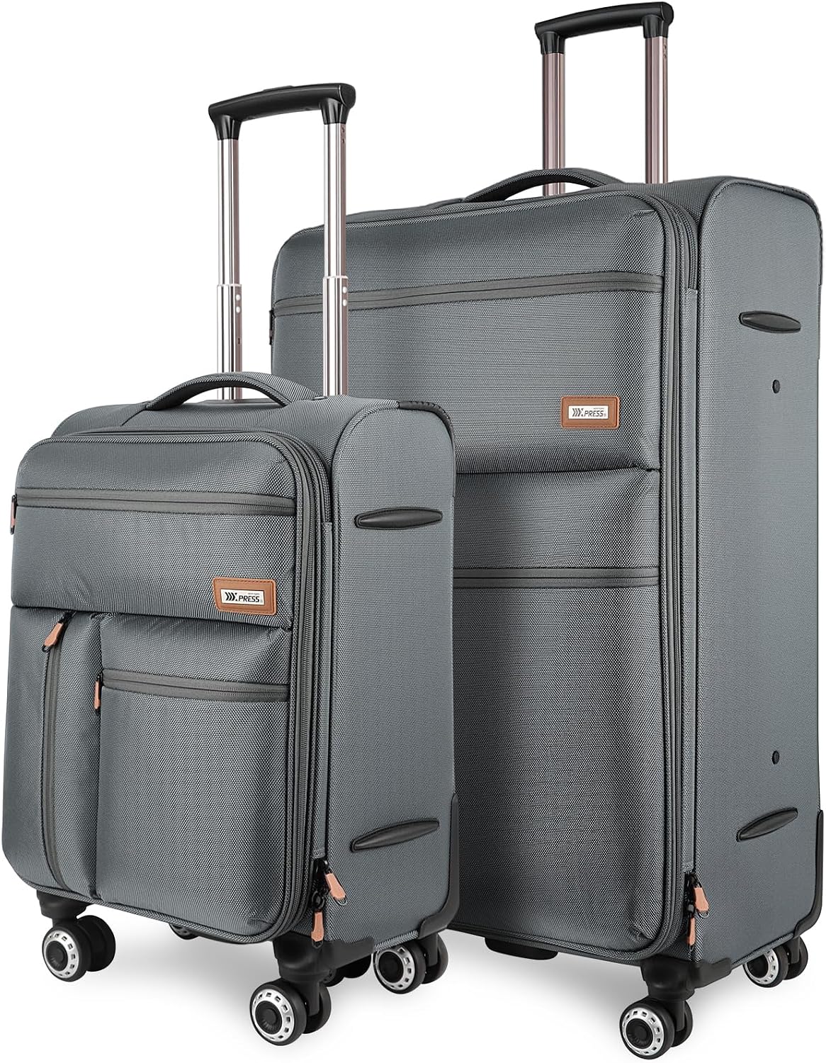 20'' Carry on Luggage,Softside Suitcase w/TSA LOCK,Expandable 20% Luggage w/Double Spinner Wheels,Lightweight Rolling Suitcases for Men/Women（Navy,20in）