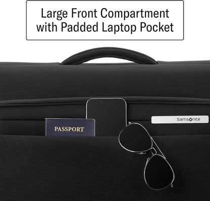 UpLIFT 23” Bifold Garment Bag - Includes Wet Pocket and StackIt Strap™ Bi-Fold Bar To Prevent Creases - Tri-Fold Bar Option For Longer Items - Designed For Ultra Light Travel - Black