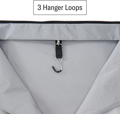 UpLIFT 23” Bifold Garment Bag - Includes Wet Pocket and StackIt Strap™ Bi-Fold Bar To Prevent Creases - Tri-Fold Bar Option For Longer Items - Designed For Ultra Light Travel - Black