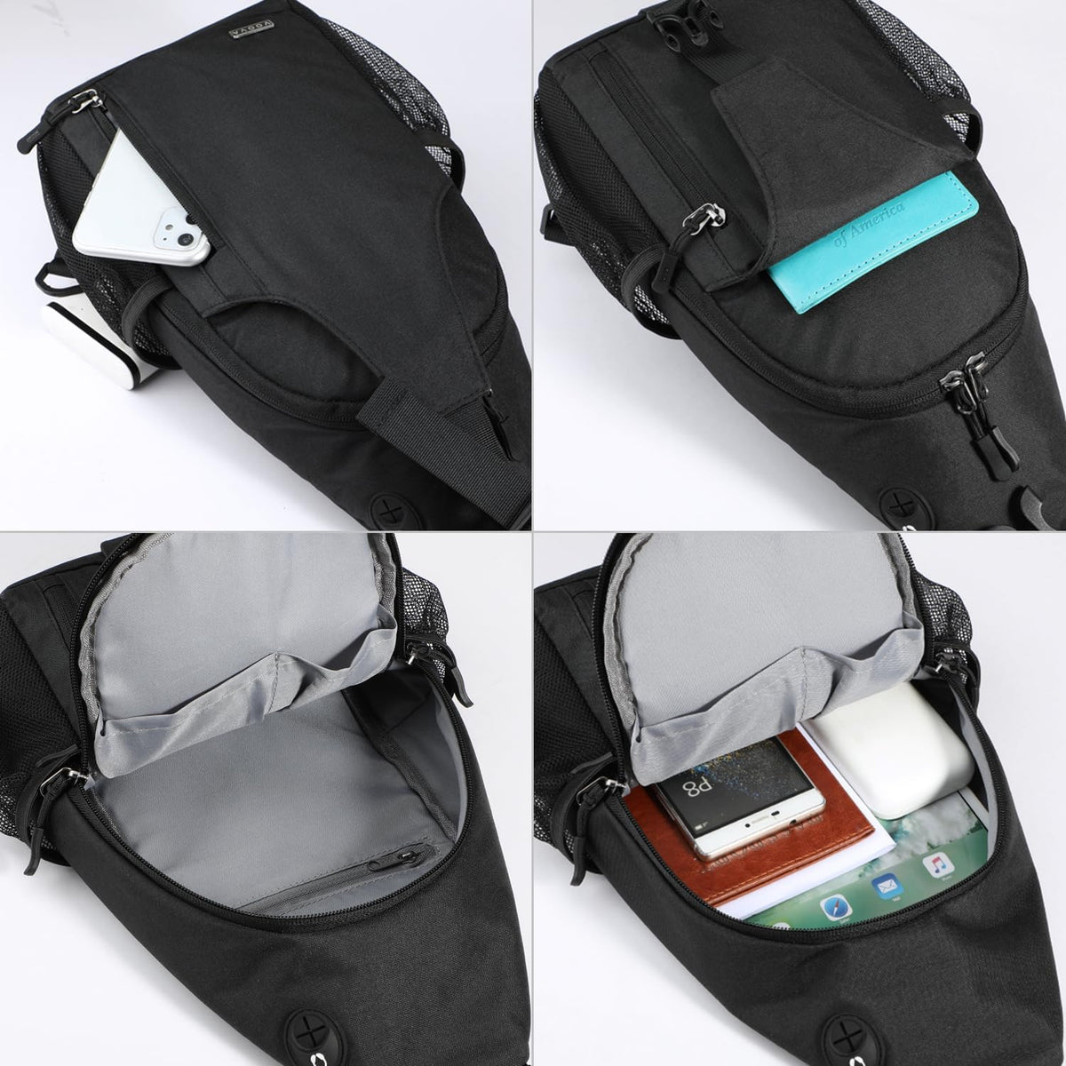 Crossbody Sling Backpack Sling Bag for Men Women, Travel Hiking Chest Bag Daypack, Small over the Shoulder Backpack