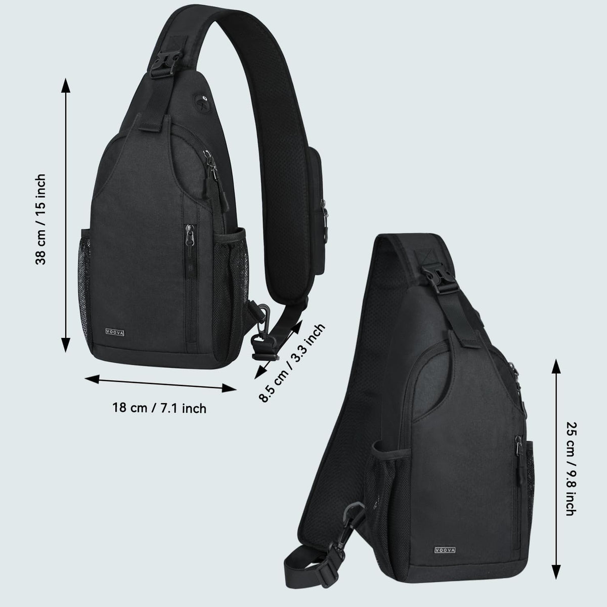 Crossbody Sling Backpack Sling Bag for Men Women, Travel Hiking Chest Bag Daypack, Small over the Shoulder Backpack
