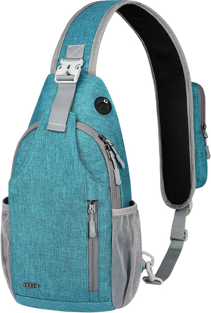 Crossbody Sling Backpack Sling Bag for Men Women, Travel Hiking Chest Bag Daypack, Small over the Shoulder Backpack