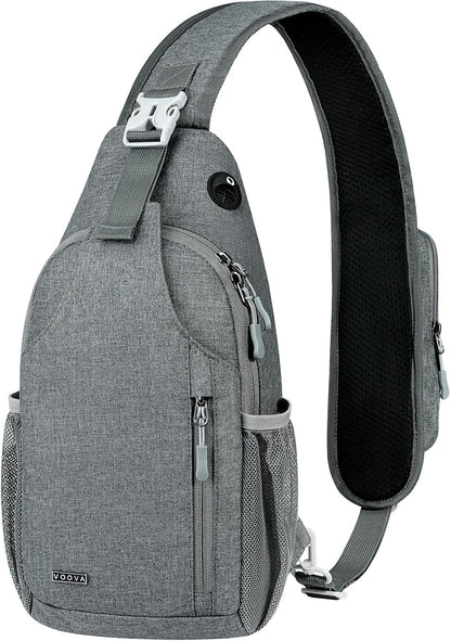 Crossbody Sling Backpack Sling Bag for Men Women, Travel Hiking Chest Bag Daypack, Small over the Shoulder Backpack