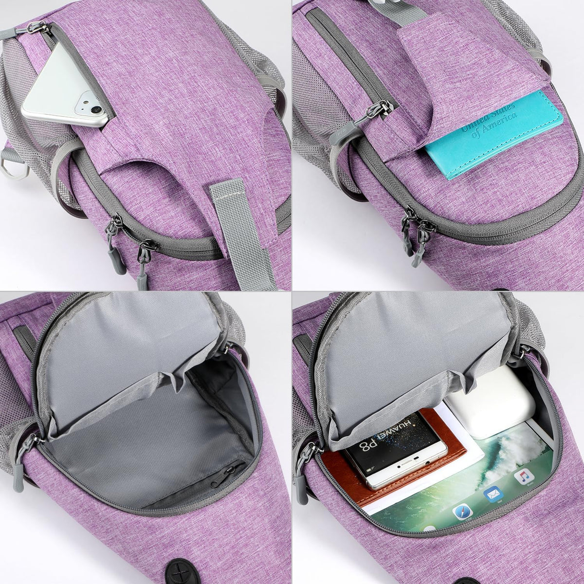 Crossbody Sling Backpack Sling Bag for Men Women, Travel Hiking Chest Bag Daypack, Small over the Shoulder Backpack
