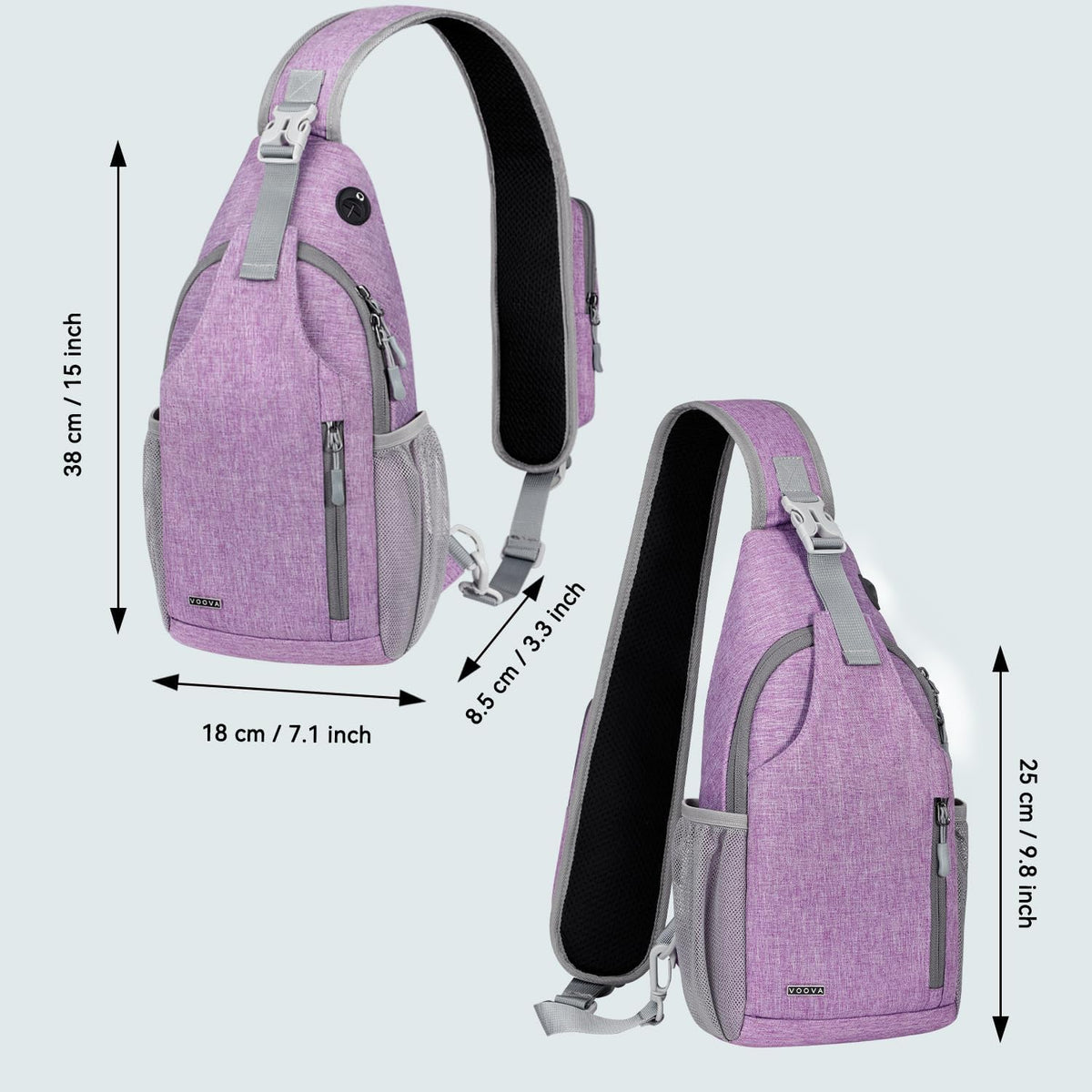 Crossbody Sling Backpack Sling Bag for Men Women, Travel Hiking Chest Bag Daypack, Small over the Shoulder Backpack