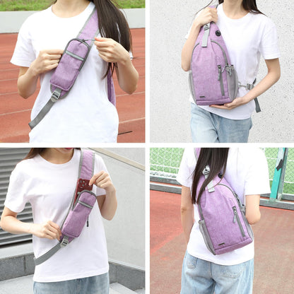 Crossbody Sling Backpack Sling Bag for Men Women, Travel Hiking Chest Bag Daypack, Small over the Shoulder Backpack
