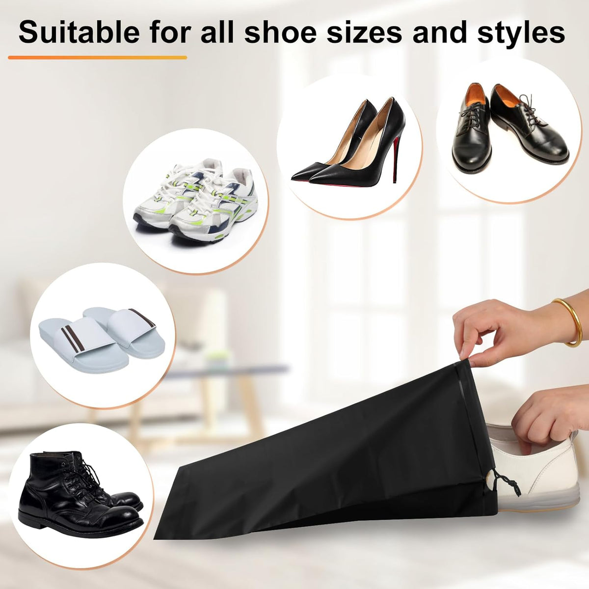 18 Pack Shoe Bags - 11.8in x 15.7in, Storage Bags for Packing, Travel Essentials for Men and Women