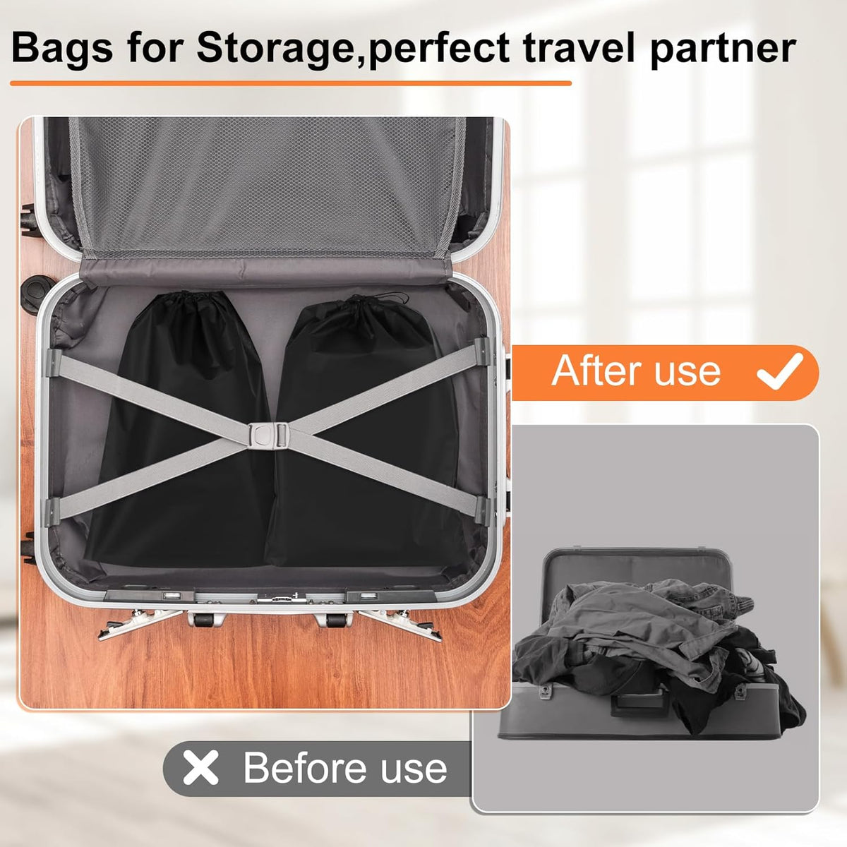 18 Pack Shoe Bags - 11.8in x 15.7in, Storage Bags for Packing, Travel Essentials for Men and Women