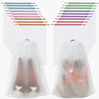 18 Pack Shoe Bags - 11.8in x 15.7in, Storage Bags for Packing, Travel Essentials for Men and Women