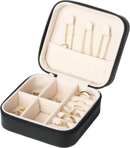 Travel Jewelry Case for Women Girls, Jewelry Box Organizer,6.3x4.3In,Pink